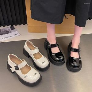 SURES Buty 2024 Platforma Spring Kobiety Flats Casual Oxford Mokejki grube dolne kobiety klinowe Lolita Mary Jane Moccasins