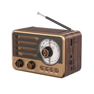 Portable Speakers Portable Retro Radio Mini FM/AM/SW Radio Receiver Wireless Bluetooth Speakers with LED Flash Light Suuport TF Card USB AUX Play YQ240106
