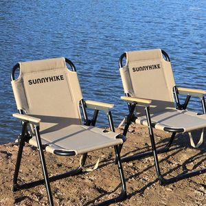 Camp Furniture Upgraded Outdoor Camping Portable Folding Chair Oxford Fabric Picnic Fishing Modern Travel Beach Sun Lounger