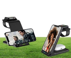 Epacket Stojak na ładowarkę bezprzewodową 15W nadaje się do iPhone'a 13 12 11 XR x 8 Apple Watch 3in1 Qi Szybka baza 4508050