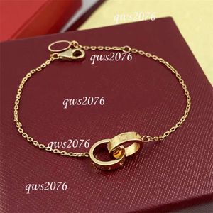 Bracelet Designer Women Love Jewelry Design Gold Sier Rose Plated Custom Diamond Charms Stainless Steel Chains Crystal Wholesale Accessories