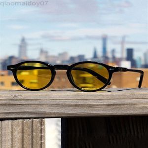Retro mode solglasögon för män kvinnor vintage små runda ram solglasögon gula linsglasögon nyanser glasögon l2208012960