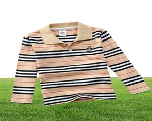 Tasarımcı Marka Çocuk Lüks Giysileri Erkekler Longsleeve Gömlek Uzun Kollu Polo Gömlek Genç Yaz Dreees 2105296443586