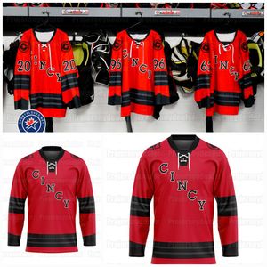 Cincinnati Cyclones 2024 Throwback Hockey Jersey Jalen Smereck Zack Andrusiak Patrick Polino Ole Bjorgvik-holm Sahil Panwar Justin Vaive Luka Burzan Caporusso