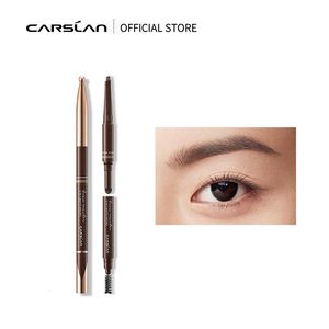 LAN 3 Heads Eyebrow Pencil Automatisk vattentät långlastning 3 i 1 Eyebrow Pen Powder Brush Enhancer Makeup Cosmetics 240106