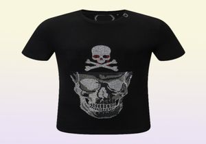 PP Fashion Men039s Designer Slim Fit T-Shirt Sommer Rhein Kurzarm Rundhals-Shirt T-Shirt Skulls Print Tops Streetwear c6294593