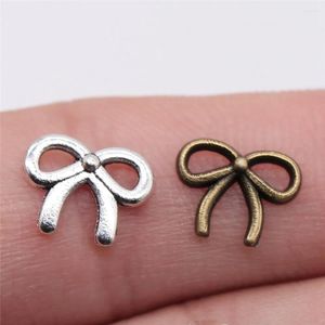 Charms 80st 11x9mm antik brons liten båge charm liten för diy smycken tillverkning