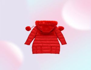 Winter Mädchen Jacken Mode Pelz Kragen Kid039s Oberbekleidung Mantel Kleidung Lange Design Kleinkind Kinder Kleidung Unten Parkas LJ201132412638