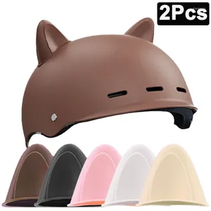 Motorcycle Helmets 2Pcs Cute Helmet Ears Electric Car Styling Decoration Universal Driving Fashion Stickers Accessories