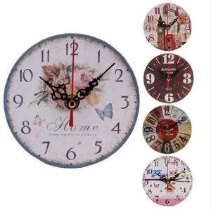 Clocks Retro Wall Decoration Watch Vintage Home Decoration Wall Clock With Roman Number Silent Decorative Wall Clock # Z