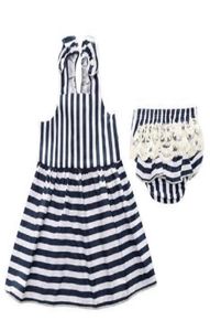 Baby Girls Summer Pant Outfit Clothes Gonna Dress Halter Sundressblu navy9322114