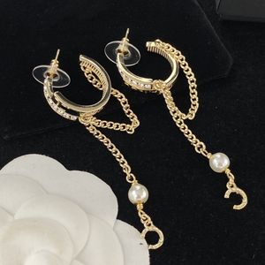 Long Designer Earrings Pearl Earrings for Woman 925 Silver Needle Earrings Fashion Jewelry