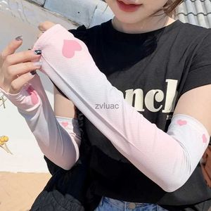 Arm Leg Warmers Fingerless Gloves 1 Pair Ice Silk Sun Protection Covers Women Elbow Cover Outdoor Cycling Running Fishing Driving Cool Anti-UV Sleeves YQ240106