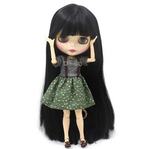 얼음 DBS Blyth Doll Series No.BL9601 검은 머리 흰색 피부 16 BJD 관절 바디 NEO 240105