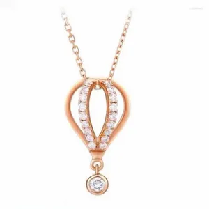 Chains ZHENSHIYUAN Lefei Fashion Luxury Classic Moissanite Creative Air Balloon Necklaces Charm Women 925 Silver Party Jewelry Gift