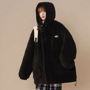 Artı Boyut 6xl 150kg Kış Kadın Mercan Polar Ceketler Kalın Katlı Kapüşonlu Kadın Sıcak Ceket Düz Renk Büyük Dış Giyim 240106