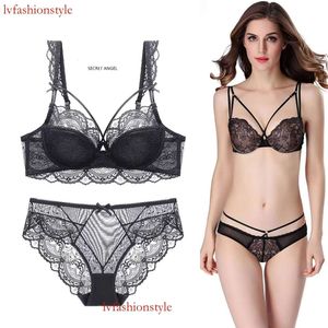 Victoria Lingerie Show small lace bow pull up top seamless beauty back plus size sexy bra set