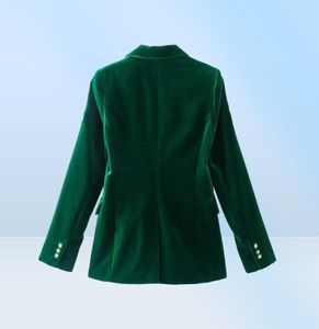 Women039s Suits Blazers Women Dark Green Velvet Blazer Jacket Elegant Coat Female Slim Fit Office Lady Solid Long Sleeve Sing9042650