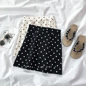 Saias verão polka dot saia mulheres 2024 casual magro sexy lápis bonito mini streetwear festa vintage a-line boho praia