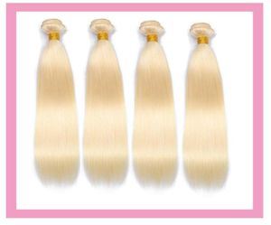 Бразильские волосы девственницы, 4 пучка 613, блондинка, шелковистая прямая, четыре пучка, 100 наращиваний человеческих волос, двойные утки9064734