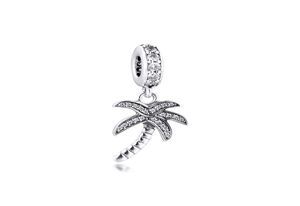 New 100% 925 Sterling Silver Original Beads Palm Tree Charm DIY Jewelry for Women Fits P European Charms Bracelet9589642