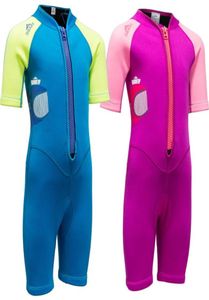 Nowy 2 mm neoprene Kids Krótkie rękawa One Piece nurkowe chłopcy z rurką nurkowania nurku