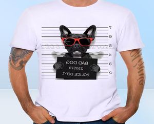 Nowy przyjazd 2020 Summer Fashion French Bulldog Dog Police Dept Funny Design T Shirt Men039s Wysokiej jakości psa Tops TEES6746999