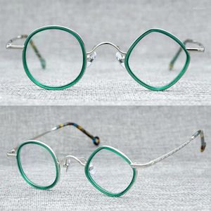 Solglasögon ramar vintage fyrkantiga runda glasögon ram män kvinnor retro designer clear ögon optisk recept glasögonglasögon man