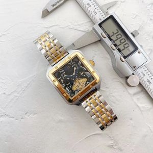 高品質の女性の時計デザイナーウォッチエレガントでスタイリッシュなレザーウォッチ自動機械ムーブメントフライホイール40mm*38mmメンズウォッチ