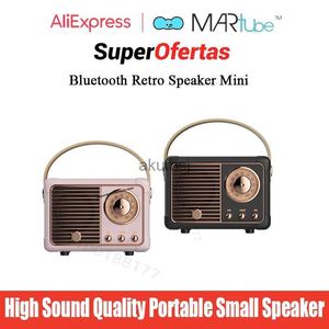 Portable Speakers MARtube Retro Bluetooth Speaker Mini Rechargeable Portable Small Speaker Wireless High Sound Quality for Festival /Birthday Gift YQ240106