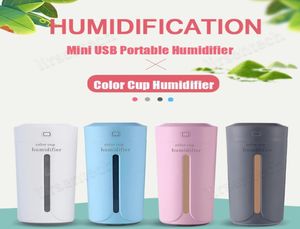 230ml Mini Mute Ultrasonic Air Humidifier Aroma Essential Oil Diffuser Aromatherapy Mist Humidifiers with LED Lights for Home Car 6191682