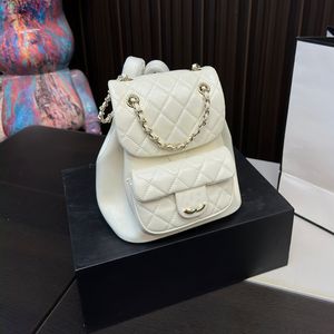 Yağ balmumu deri sırt çantası 18cm moda kadın mini omuz çantası deri elmas donanım metal toka lüks el çantası matelasse zincir crossbody çanta makyaj çantaları çanta