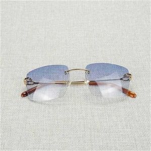 10% de desconto óculos de sol vintage sem aro masculino feminino armação de metal óculos quadrados tons oculos gafas para acessórios de clube ao ar livre 011bkajia novo