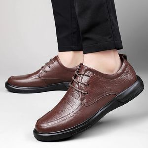 أحذية Oxford Business Lace Leather Up Dust for Men Flass Outdoor Slip on Outdoor Mass