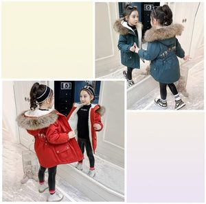 5 6 8 10 12 Years Old Young Girls Warm Coat Winter Parkas Outerwear Teenage Outdoor Outfit Children Kids Fur Hooded Jacket 21091618879442