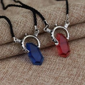 Hänge halsband mode djävul kan gråta anime demon soul sten halsband röd kristall dante man kvinna cosplay smycken gåva grossist