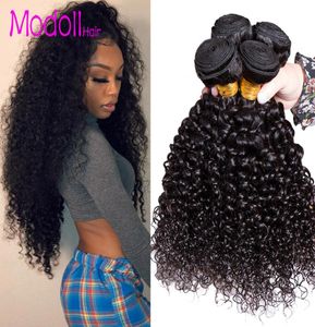 Mongol afro kinky encaracolado feixes de cabelo 100 pacotes de cabelo humano 4 ou 3 pacotes negócio encaracolado remy cabelo tecer9977029