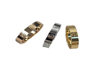 18K 36mm Love Ring V Gold Material kommer aldrig att blekna smal ring utan diamanter lyxmärke officiella reproduktioner med Counter 2274795