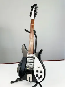 Guitarra elétrica, corpo em mogno, aço inoxidável 21 fret envernizado, preto, guitarra de alta qualidade