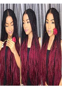 Ombre Xpression Braiding Hair Two Tone 1B99J Black Roots Dark Red Kanekalon Synthetic Color Xpression Braids Hair Extensions 24 I8758766