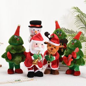 Tańcząca choinka powtórz Talking Toy Electronic Plush Toys może śpiewać nagranie rozjaśnianie wczesnej edukacji zabawny prezent Bożego Narodzenia7348482