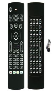 MX3 PRO -bakgrundsbelyst mini trådlöst tangentbord Air Mouse Mic Google Voice Remote Control Gyro IR Learning for Android TV Box PC4651398