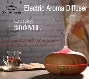 Wood Grain Humidifier Aroma Essential Oil Diffuser GXDiffuser Ultrasonic Cool Mist Atomizer for Office Home Bedroom Living Room S5298893