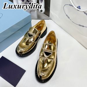 Yüksek kaliteli kadın yüksek topuklu loafers vintage lüks tasarım derbi deri botlar klasik tasarımcı iş ofis kızları oxford ayakkabı üçgen topuk ympr 0043