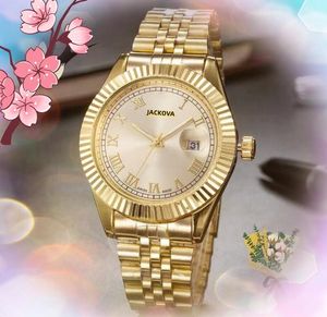 Mens Roman Number Watches Automatyczne pełne stali nierdzewne Luminous Waterpood Quartz Women Watch Pary Style Style zegarki na rękę Montre de Luxe prezenty