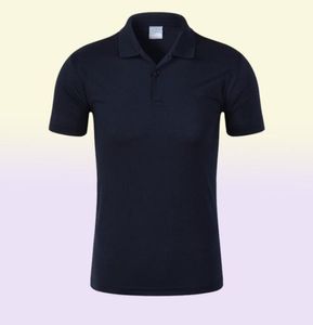 Sommer-Stil, Schwarz, klassisches Marken-Kurzarm-Poloshirt, reine Farbe, lässiges Herren-Revers-Top9270773