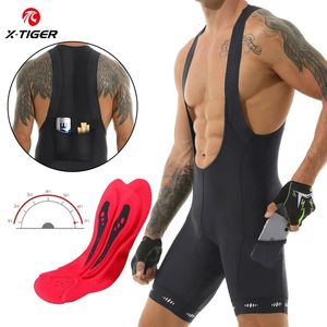 X-Tiger Men's Cycling Bib Shorts With Pocket UPF 50 Latest Generation Quick-dry Polyester Competitive Edition Series Bib Shorts 240105