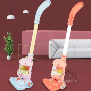 Barn Electric Mini Vacuum Cleaner Simulation Charging Hushållsarbeten Dammfångare Toys For Kids Girls Education Play Play Toy 240105