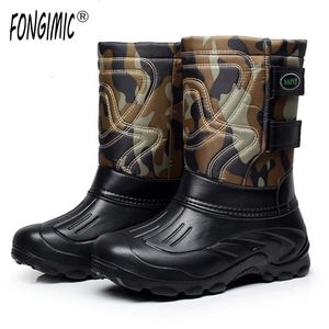 Arktiska spår märke Autumn Winter Warm Men Shoes Fashion Snow Boots Militärfiske Skidåkning Vattentät avslappnad Mid-Calf Shoes 240106