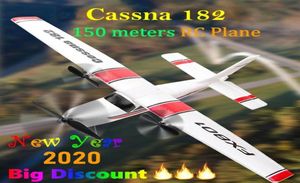 Avião elétrico RC para iniciantes RTF Epp Avião planador de controle remoto Cassna 182 Aircraf Mais aumento de bateria Tempo de voo Y20041325303640050